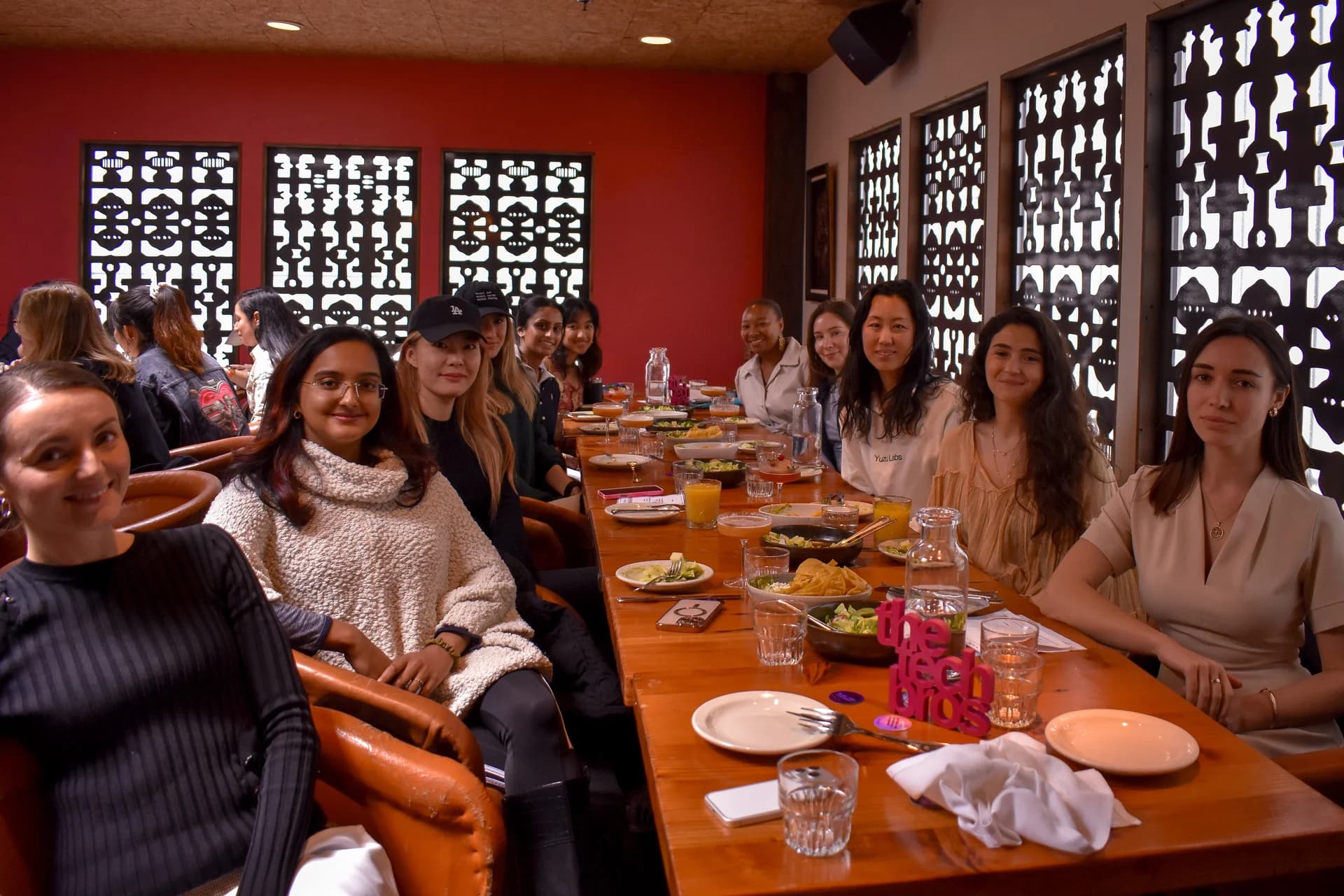 Female founders connecting at brunch at Female Founder Brunch - AI Valley community event
