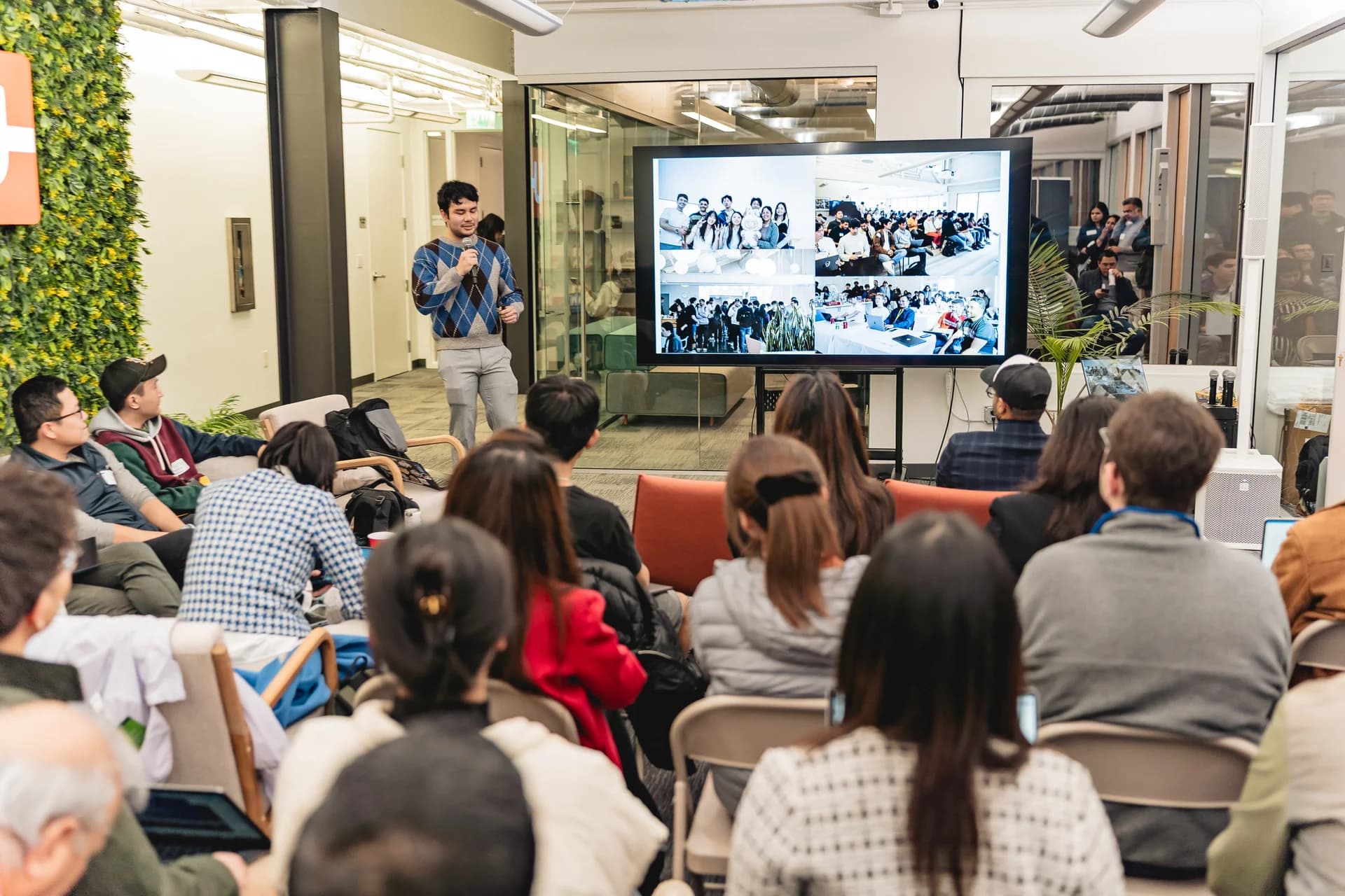 Builders presenting at Demo Day at Demo Day - AI Valley community event